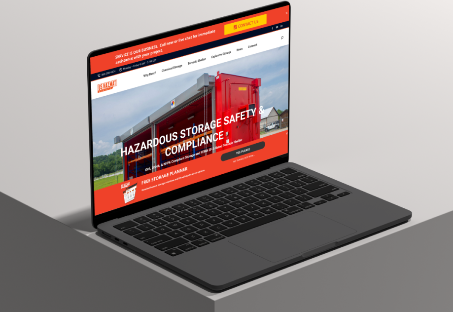 U.S. Hazmat Rentals provides critical storage solutions for hazardous materials, serving industries that demand compliance and safety. This project aimed to establish a digital presence that reflects the company’s expertise and reliability in a highly regulated field.